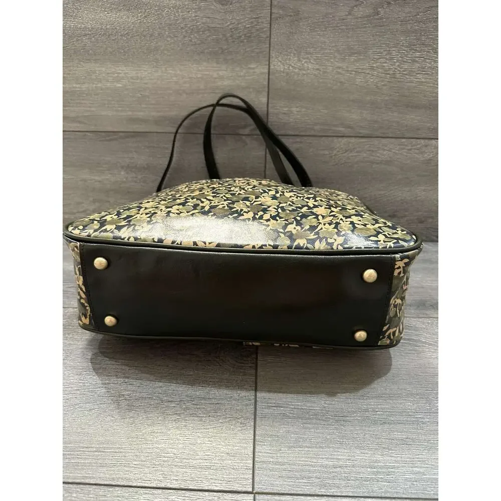 Patricia Nash Women Leather Rosetti Satchel Crossbody Olive Groves Bag A628958